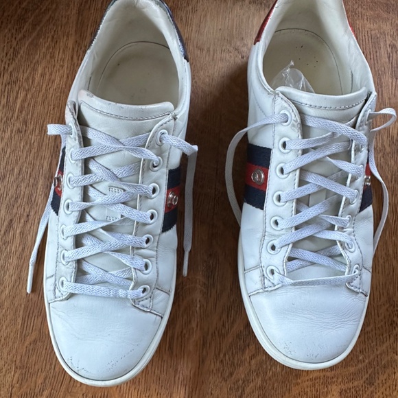 WOMEN'S GUCCI ACE SNEAKER WITH WEB - Picture 4 of 8
